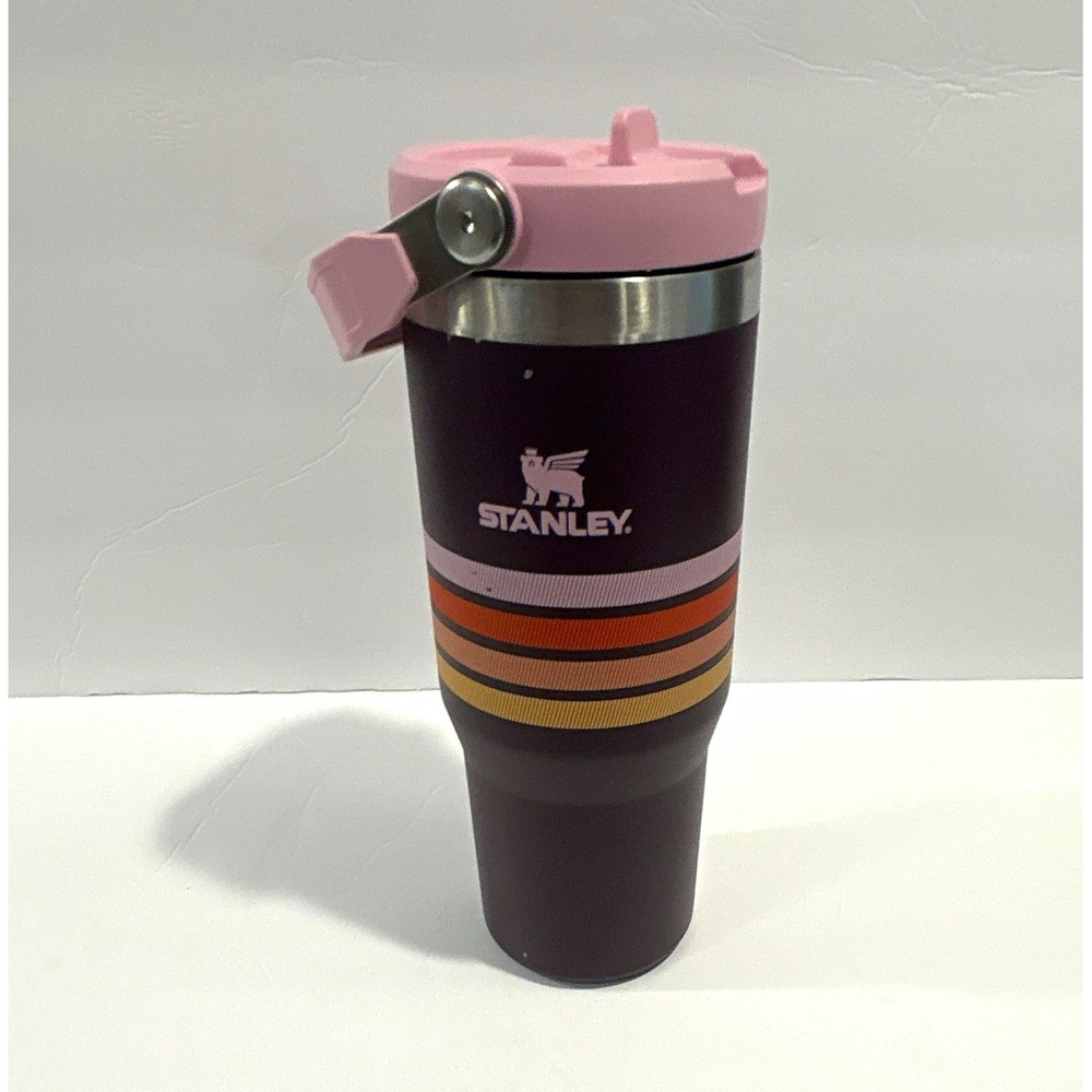 Stanley 30oz Stainless Steel Tumbler Drink-Through Lid & Straw Purple Pink